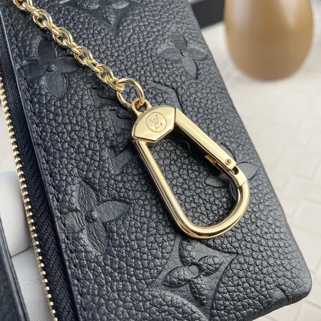 Bagsaaa L0vis Vvtt0n Key Pouch Black Monogram - 12 x 7 x 1.5 cm