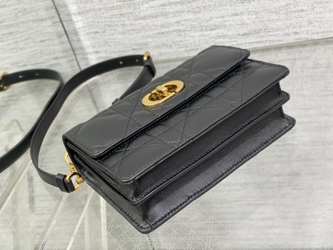 Bagsaaa D10r Miss Caro Bag Macrocannage Lambskin Bag - 19 x 13 x 5.5 cm