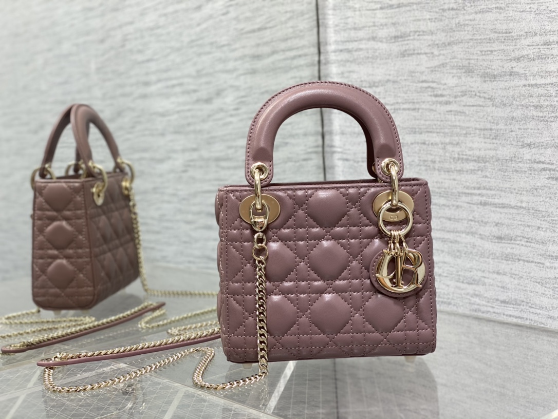 Bagsaaa D10r Lady Mini Dark Pink Bag 17cm