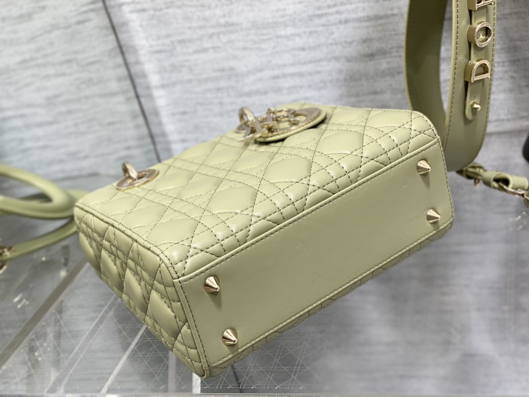 Bagsaaa D10r Lady Small Light Green Lambskin Leather 20cm