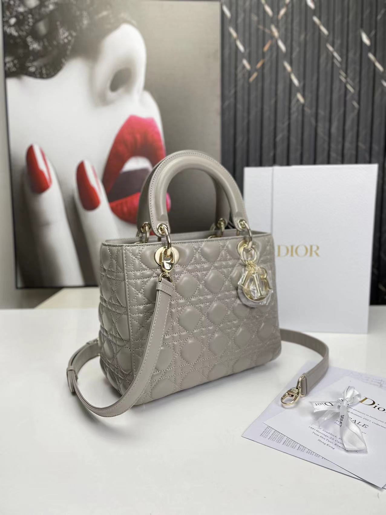 Bagsaaa D10r Lady Medium Grey Bag 24cm