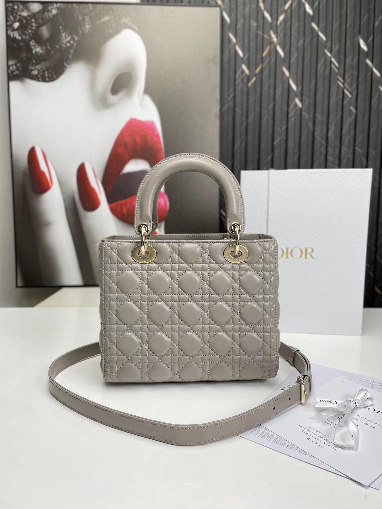 Bagsaaa D10r Lady Medium Grey Bag 24cm