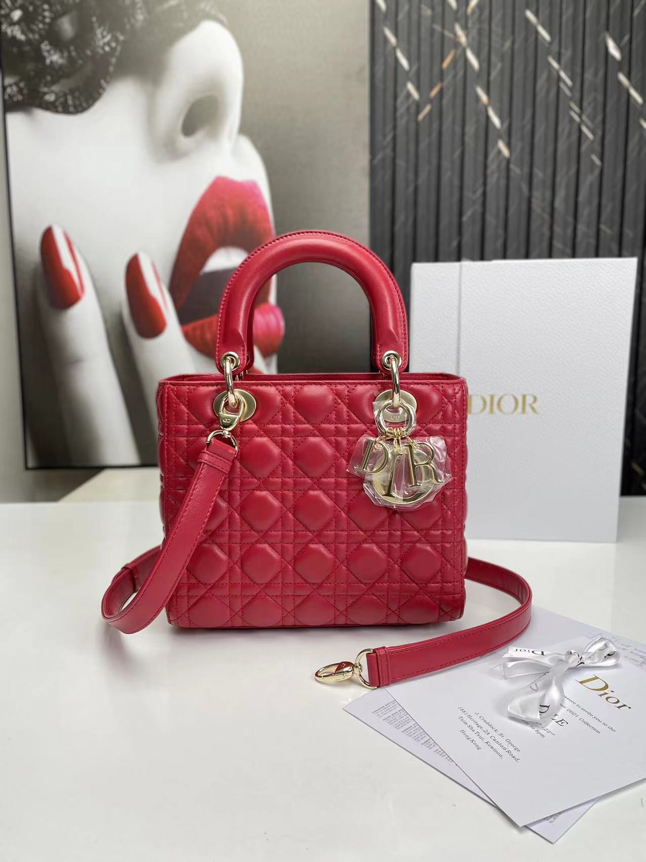 Bagsaaa D10r Lady Medium Red Bag 24cm