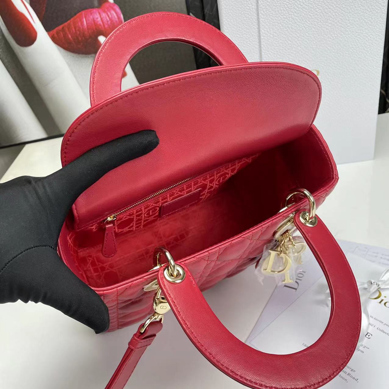 Bagsaaa D10r Lady Medium Red Bag 24cm