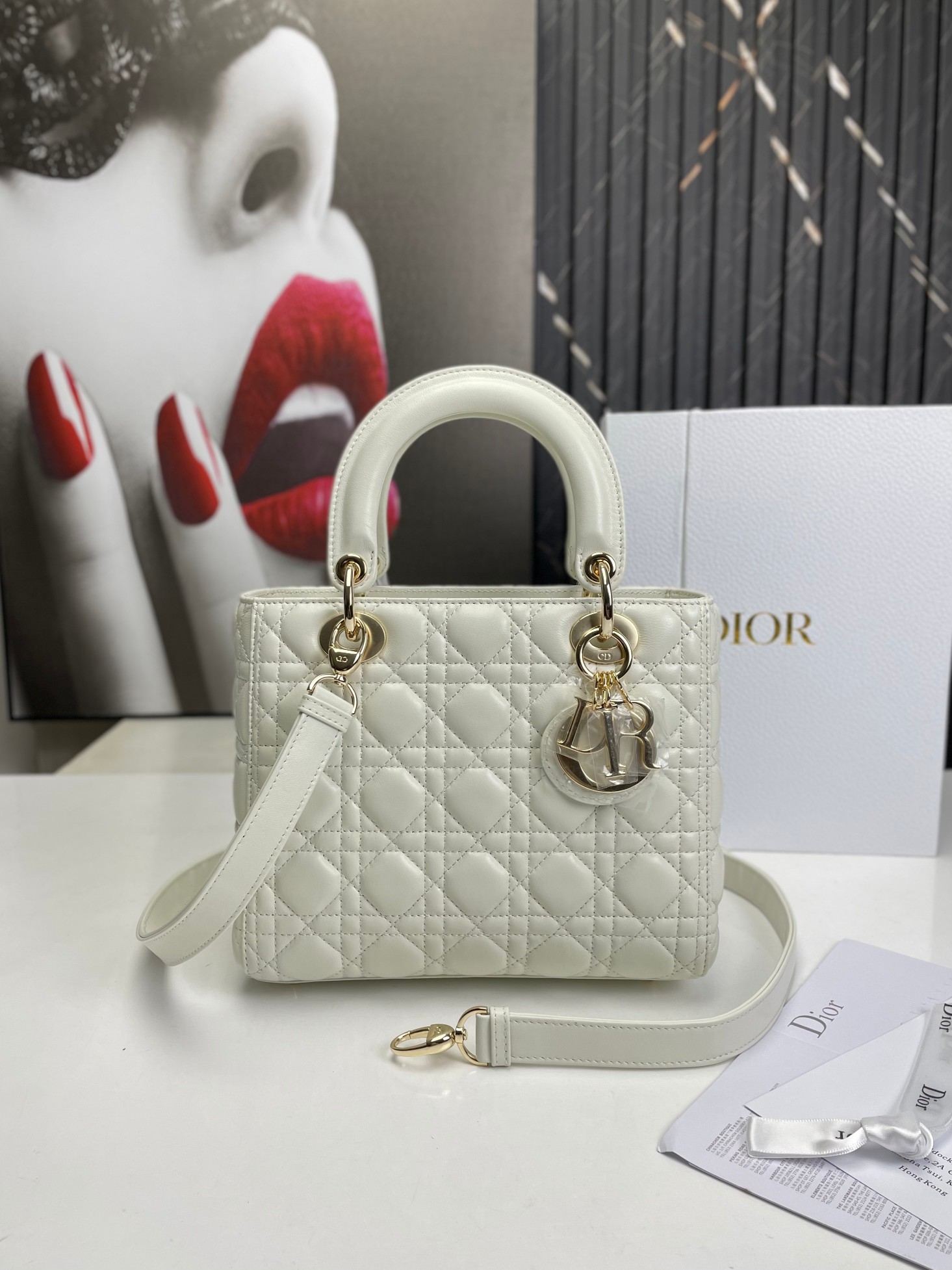 Bagsaaa D10r Lady Medium White Bag 24cm