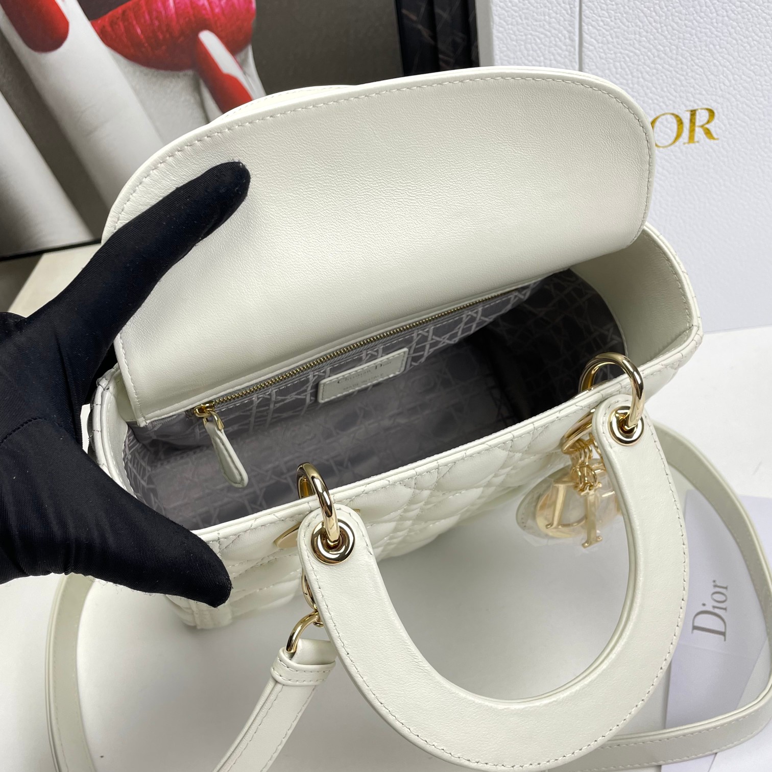 Bagsaaa D10r Lady Medium White Bag 24cm