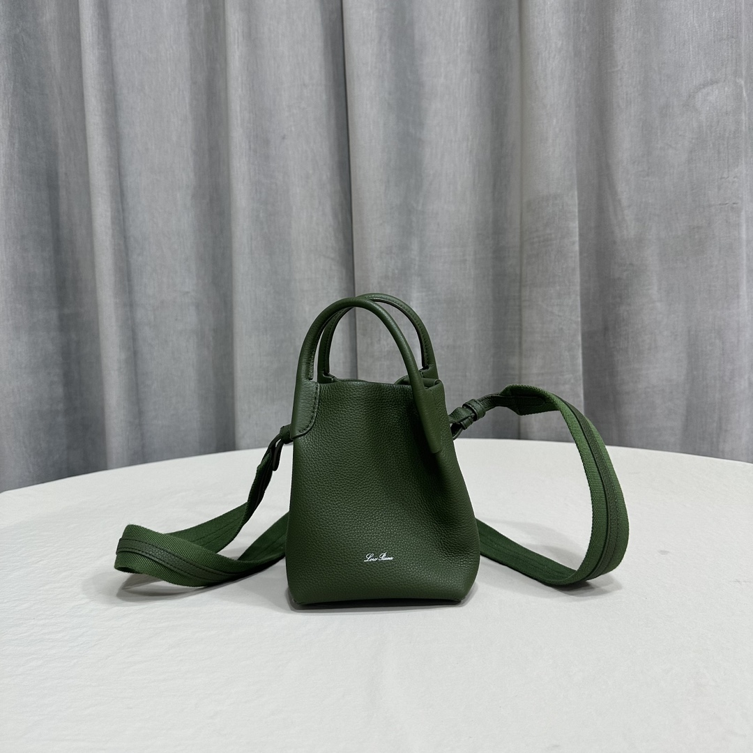 Bagsaaa L0r0 P1ana Bale Green Bucket Bag - 14*14*18cm