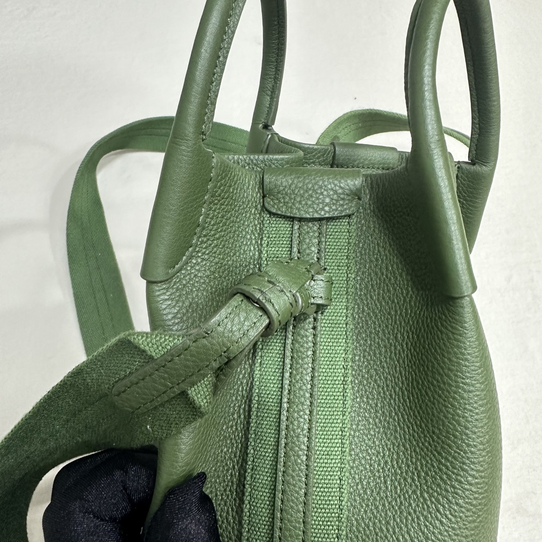 Bagsaaa L0r0 P1ana Bale Green Bucket Bag - 14*14*18cm