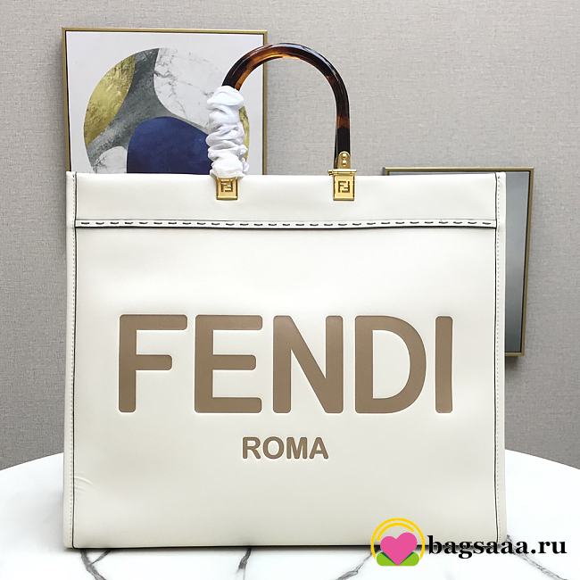 F**di Tote 40cm White