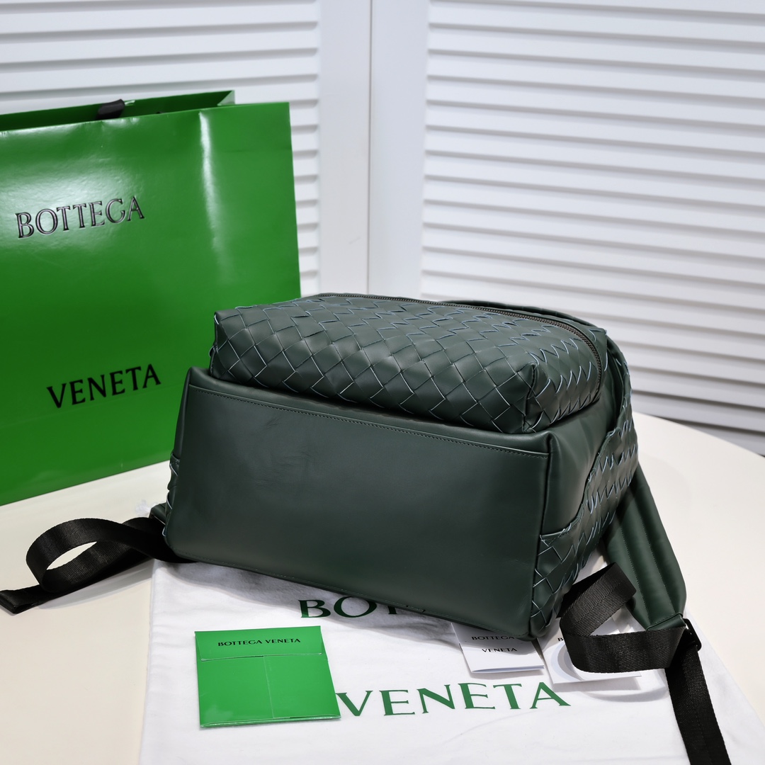 Bagsaaa B0tt*ga Ven*ta Intrecciato Dark Green leather backpack - 32*43cm