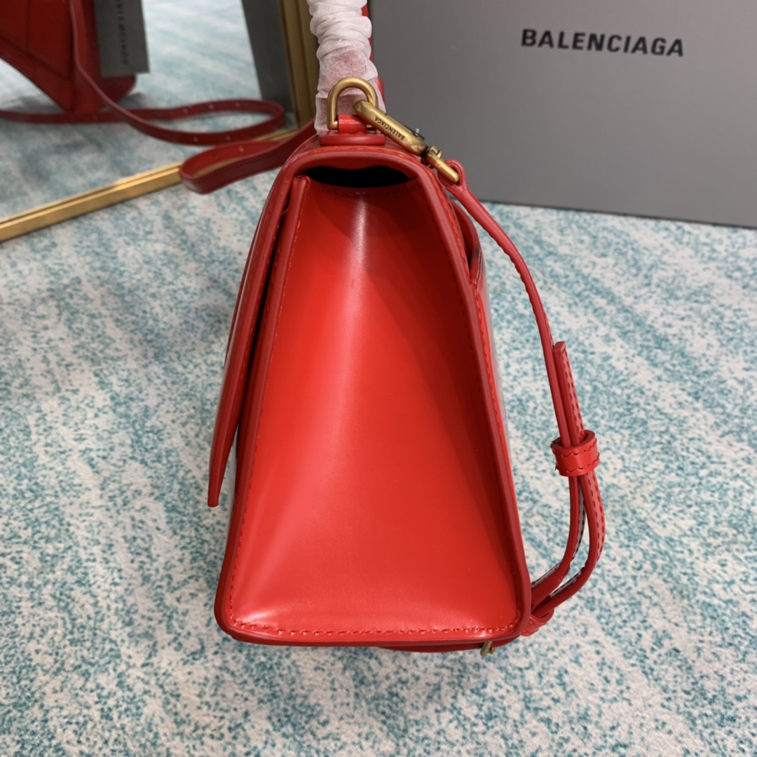 Bagsaaa Ba1en*iaga Hourglass Small Red Gold Silver - 22.5*14.5*10cm