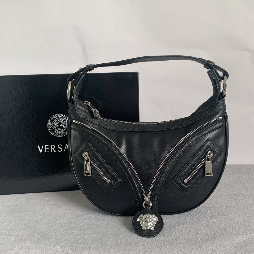 Bagsaaa Versace Medusa Repeat Leather Shoulder Bag - 29 x 5 x 18cm