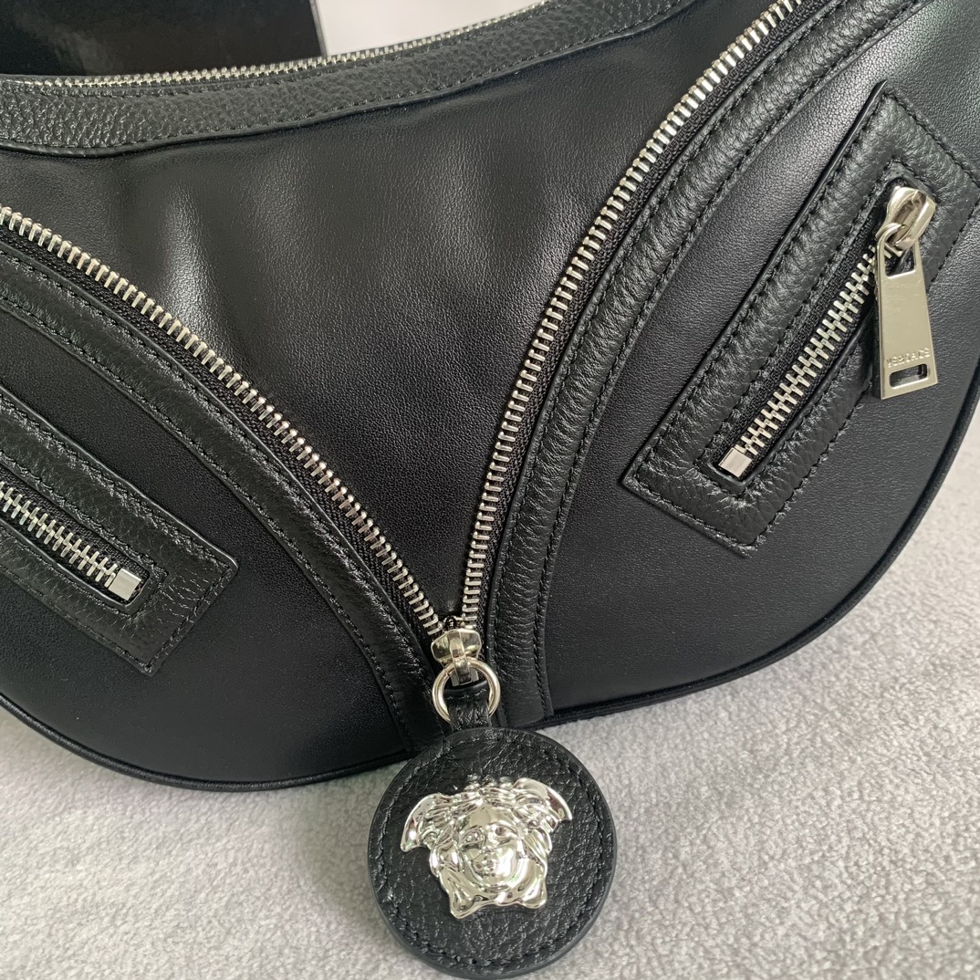 Bagsaaa Versace Medusa Repeat Leather Shoulder Bag - 29 x 5 x 18cm