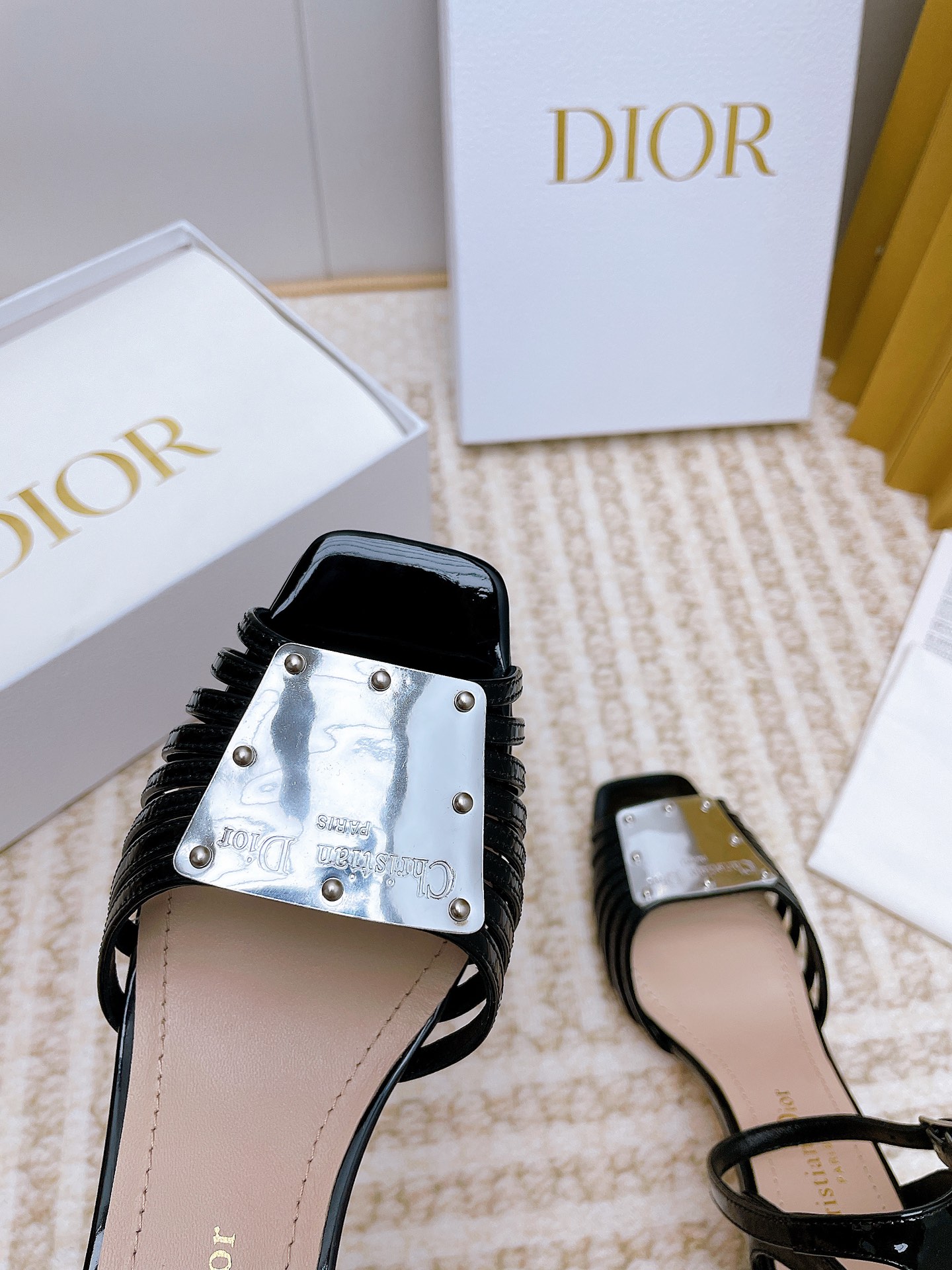 Bagsaaa D10r La Parisienne Heeled Sandal Black 10cm
