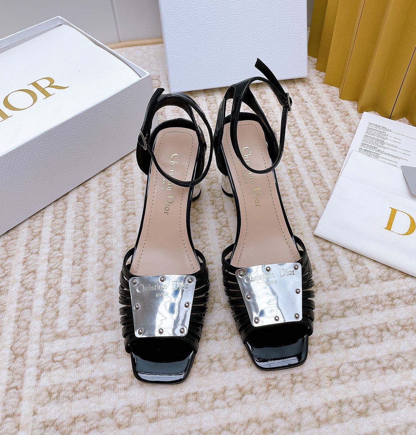 Bagsaaa D10r La Parisienne Heeled Sandal Black 10cm