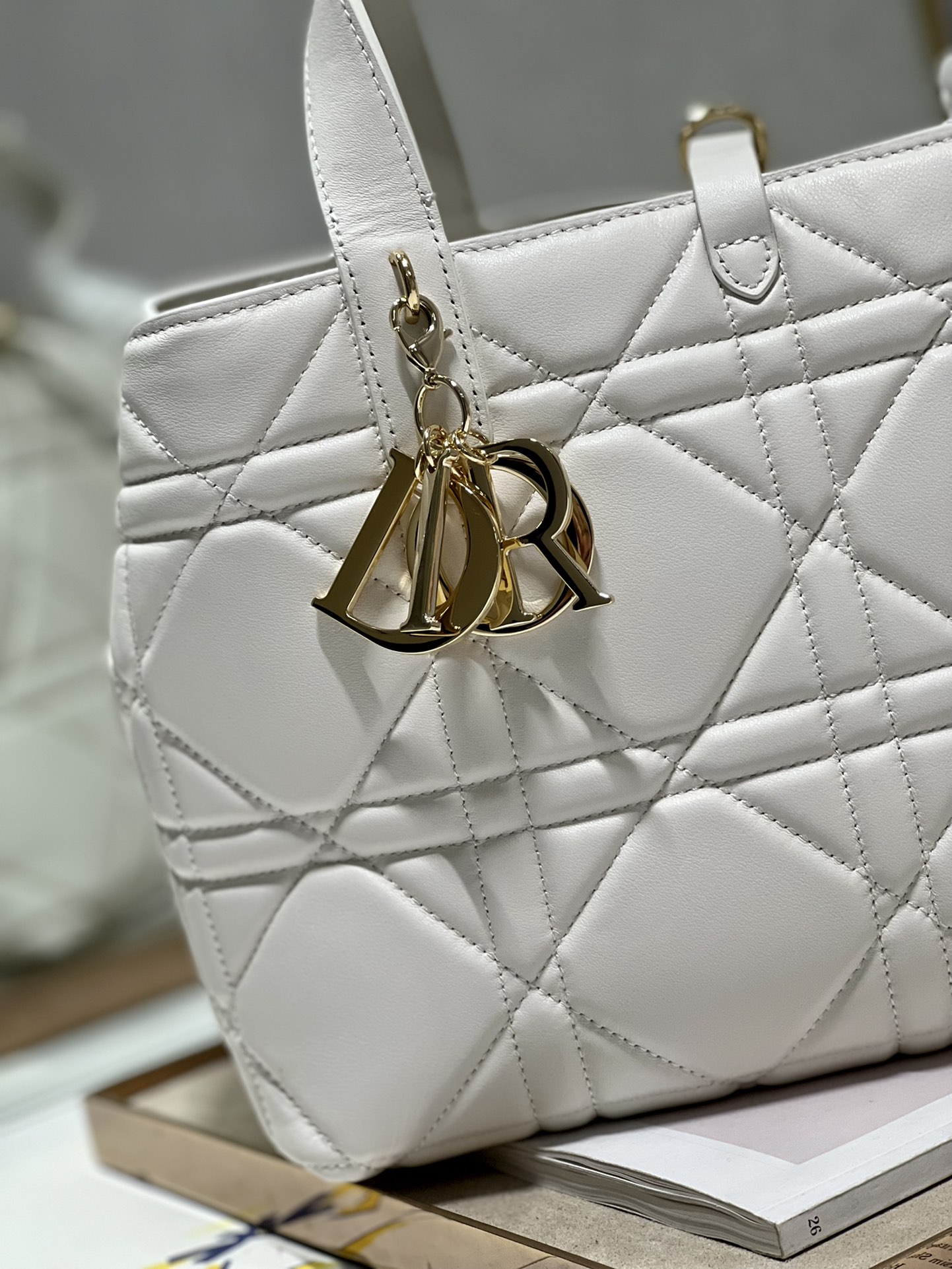 Bagsaaa D10r TOUJOURS BAG Latte Macrocannage Calfskin