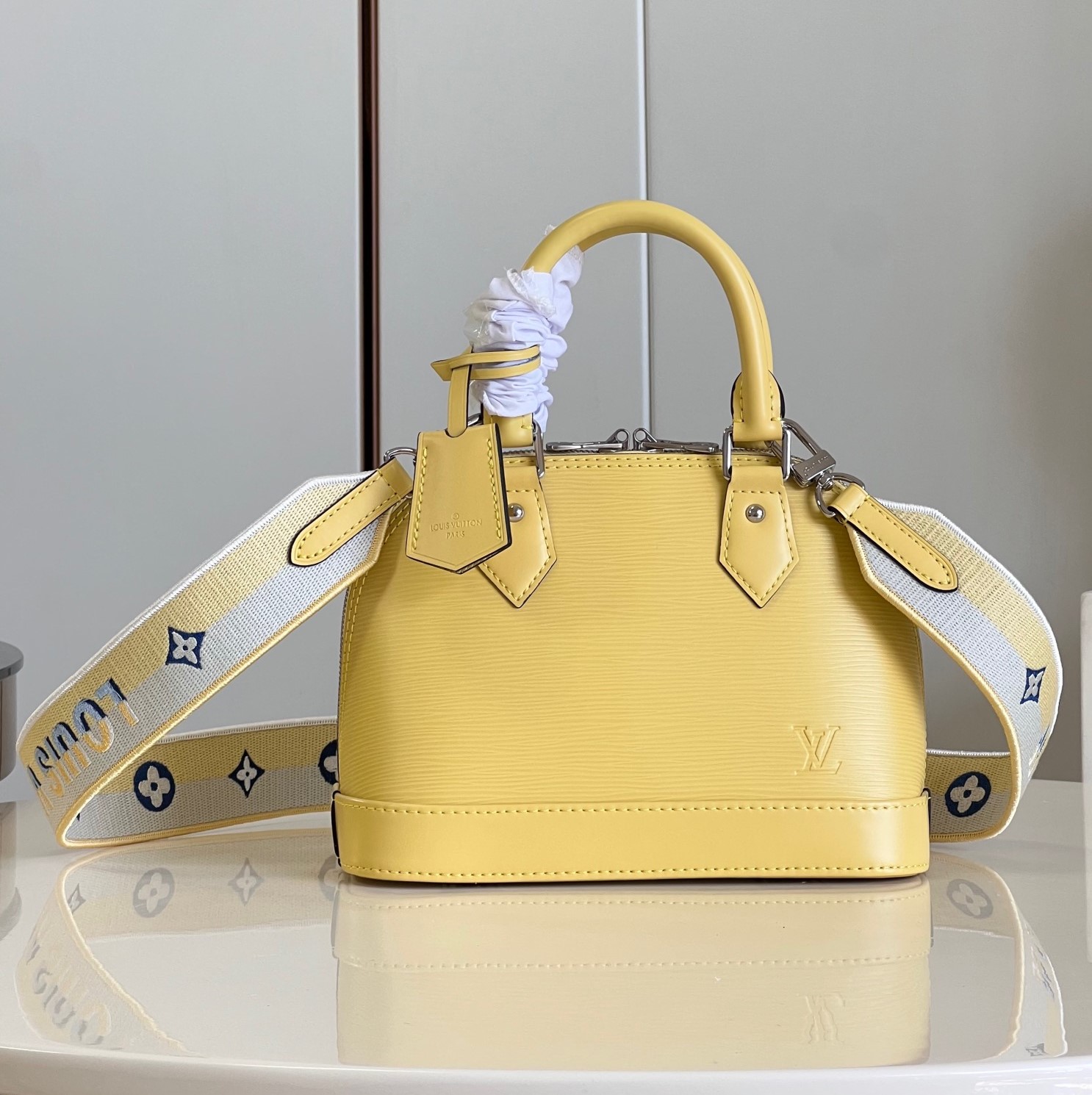 Bagsaaa L0vis Vvtt0n Alma BB Epi Leather Yellow Bag - 23.5 x 17.5 x 11.5cm