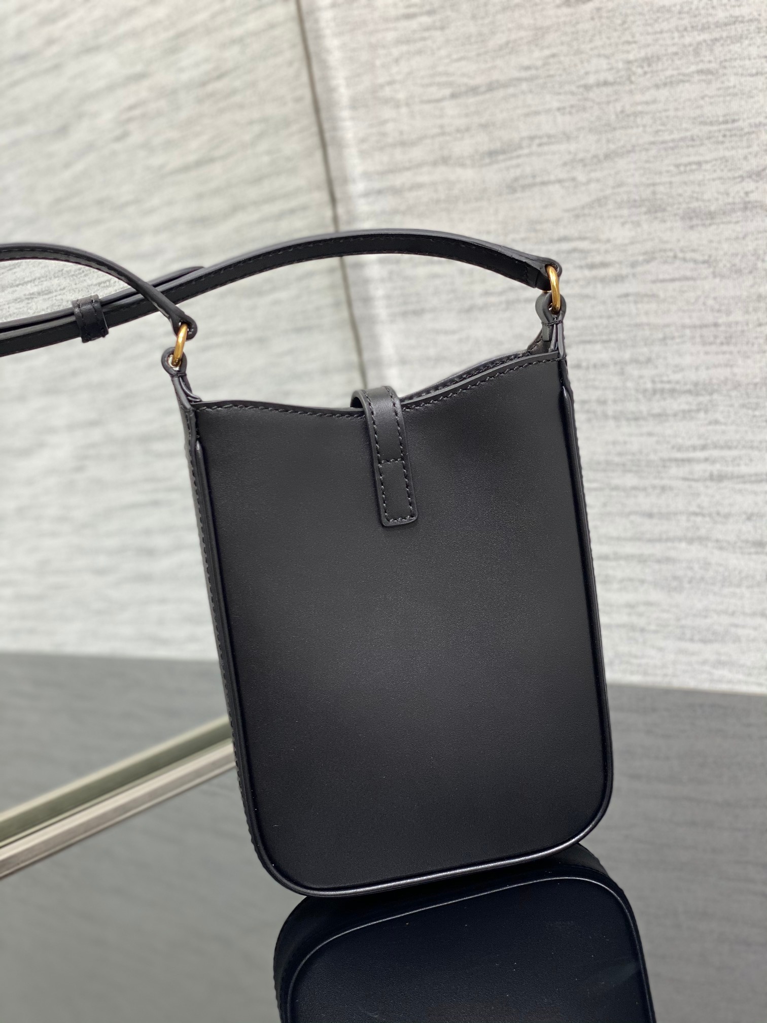 Bagsaaa Y51 Le 5 A 7 Mini Black Bag - 13x20x4cm