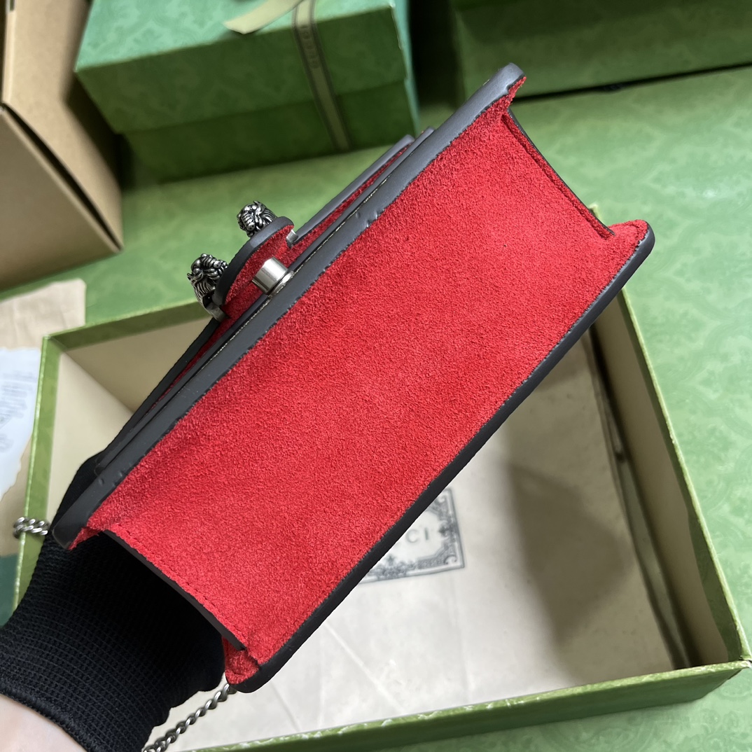 Bagsaaa Gvc*1 Dionyus Mini Top Handle Beige and Red