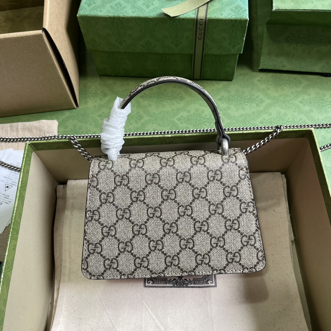 Bagsaaa Gvc*1 Dionyus Mini Top Handle Beige and Red