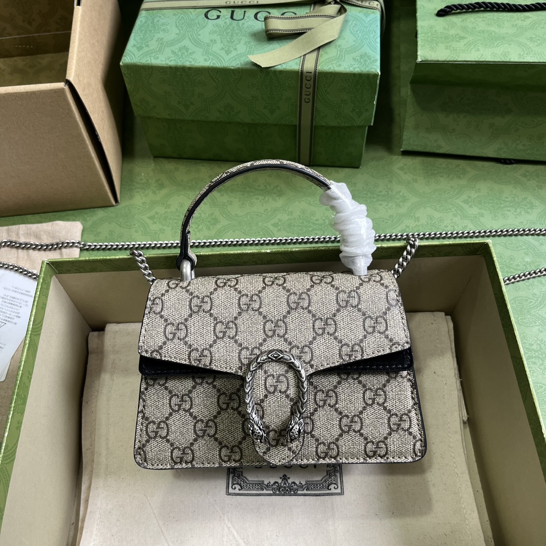 Bagsaaa Gvc*1 Dionyus Mini Top Handle Beige and Black