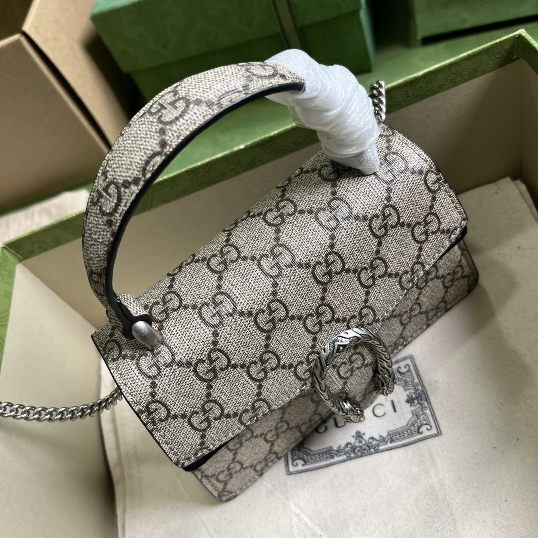 Bagsaaa Gvc*1 Dionyus Mini Top Handle Beige and Black
