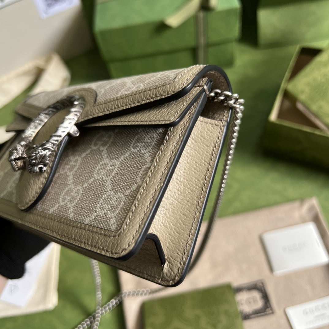 Bagsaaa Gvc*1 GG S*per Mini Bag Beige and white GG Svp*me canvas