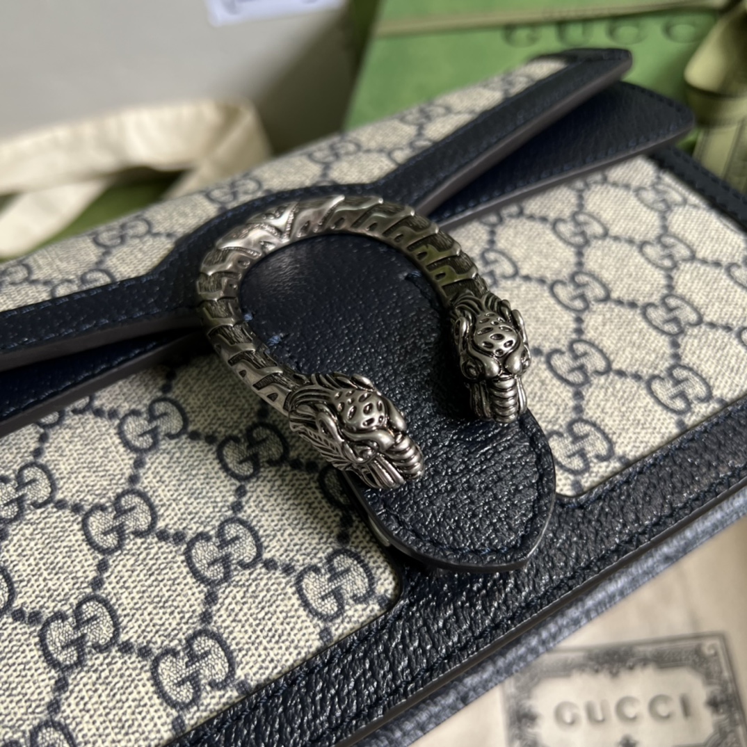 Bagsaaa Gvc*1 Dionysus GG Svp*me Beige and Blue - 25*13.5*7cm