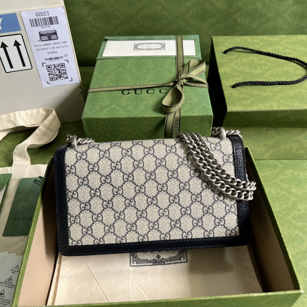 Bagsaaa Gvc*1 Dionysus GG Svp*me Beige and Blue - 25*13.5*7cm