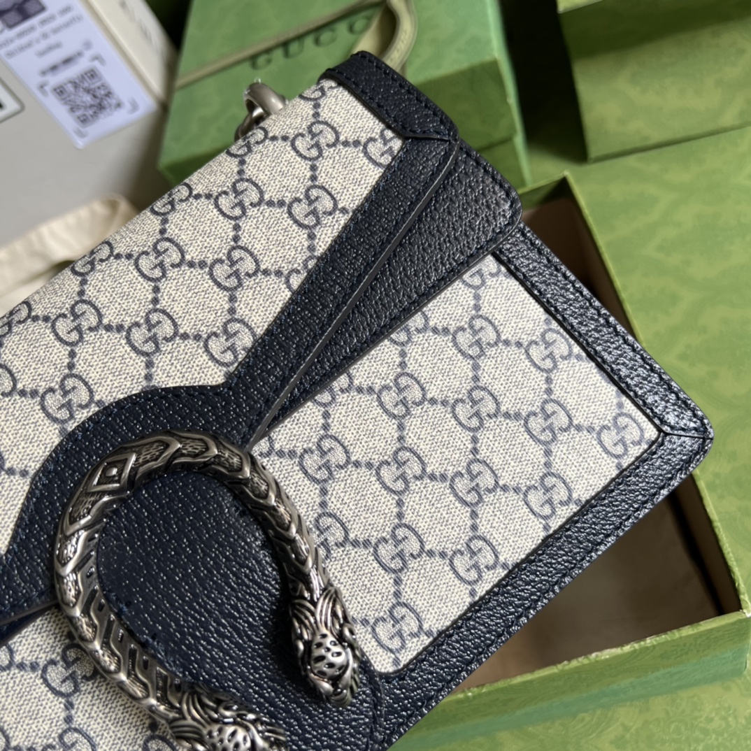 Bagsaaa Gvc*1 Dionysus GG Svp*me Beige and Blue - 28*18*9cm