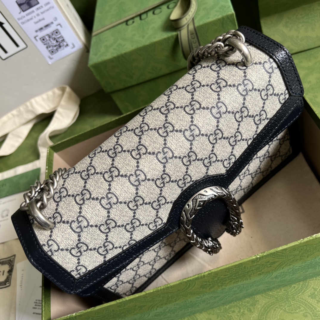 Bagsaaa Gvc*1 Dionysus GG Svp*me Beige and Blue - 28*18*9cm