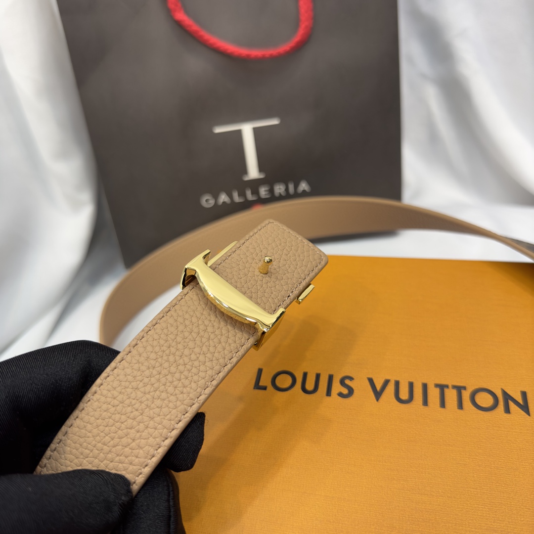 Bagsaaa L0vis Vvtt0n Initiales 30mm Reversible Belt Marron M0363W