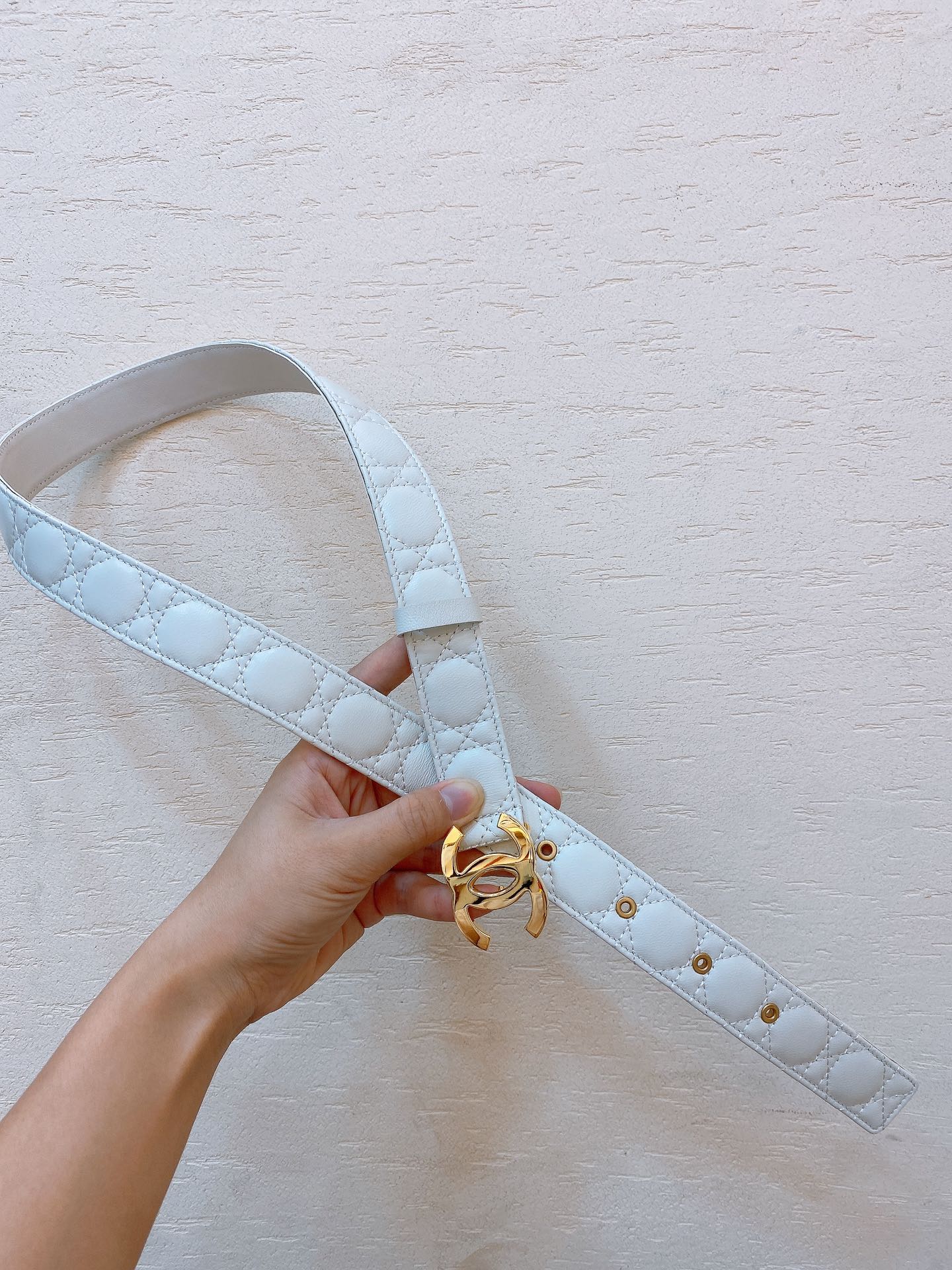 Bagsaaa Ch**el White Belt 3cm