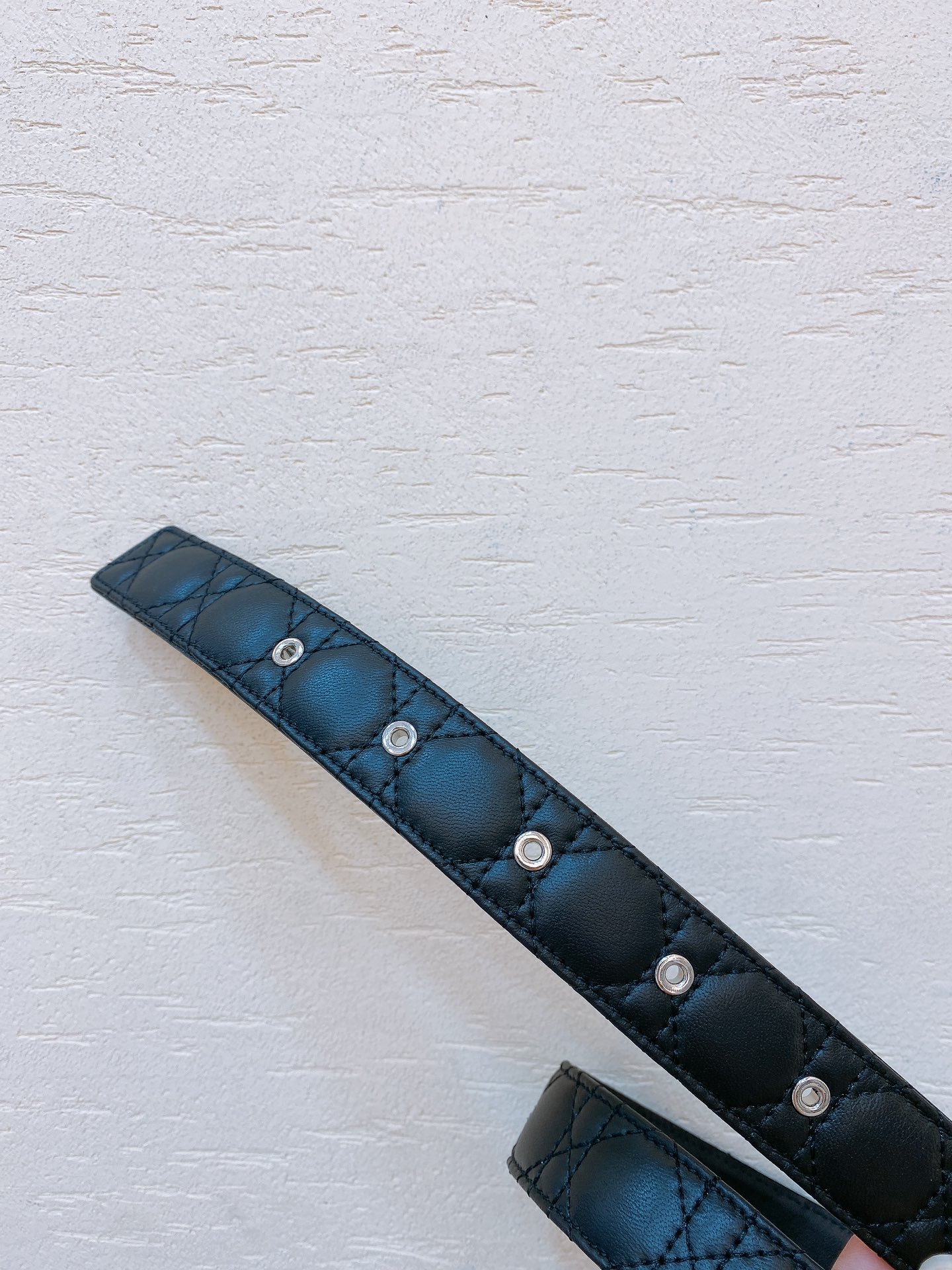 Bagsaaa Ch**el Black Silver Hardware Belt 3cm