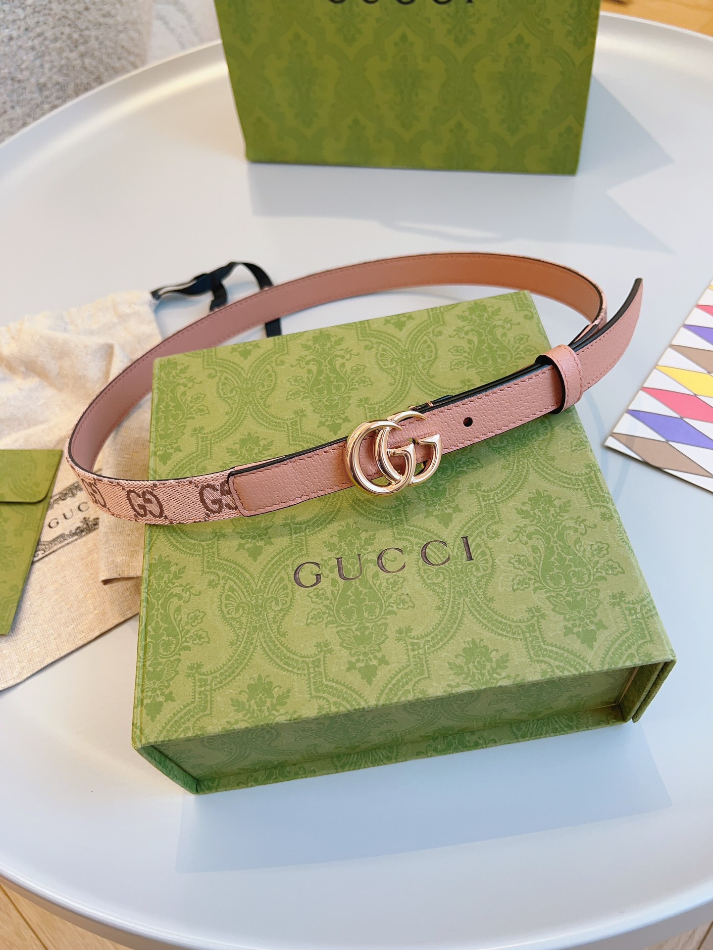 Bagsaaa Gvc*1 Pink Belt 2cm