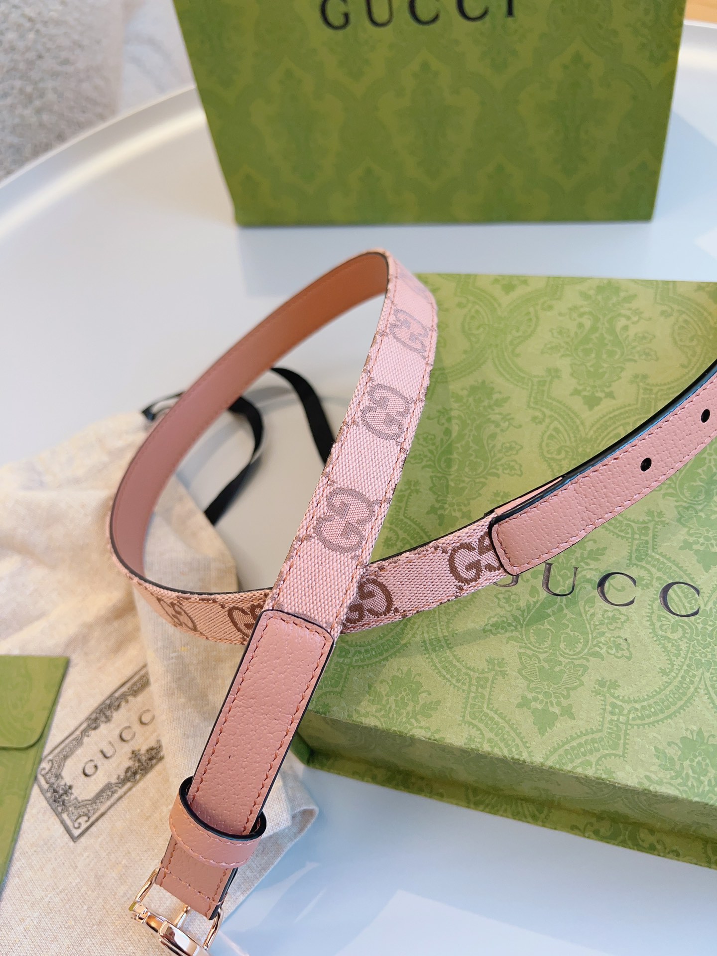 Bagsaaa Gvc*1 Pink Belt 2cm