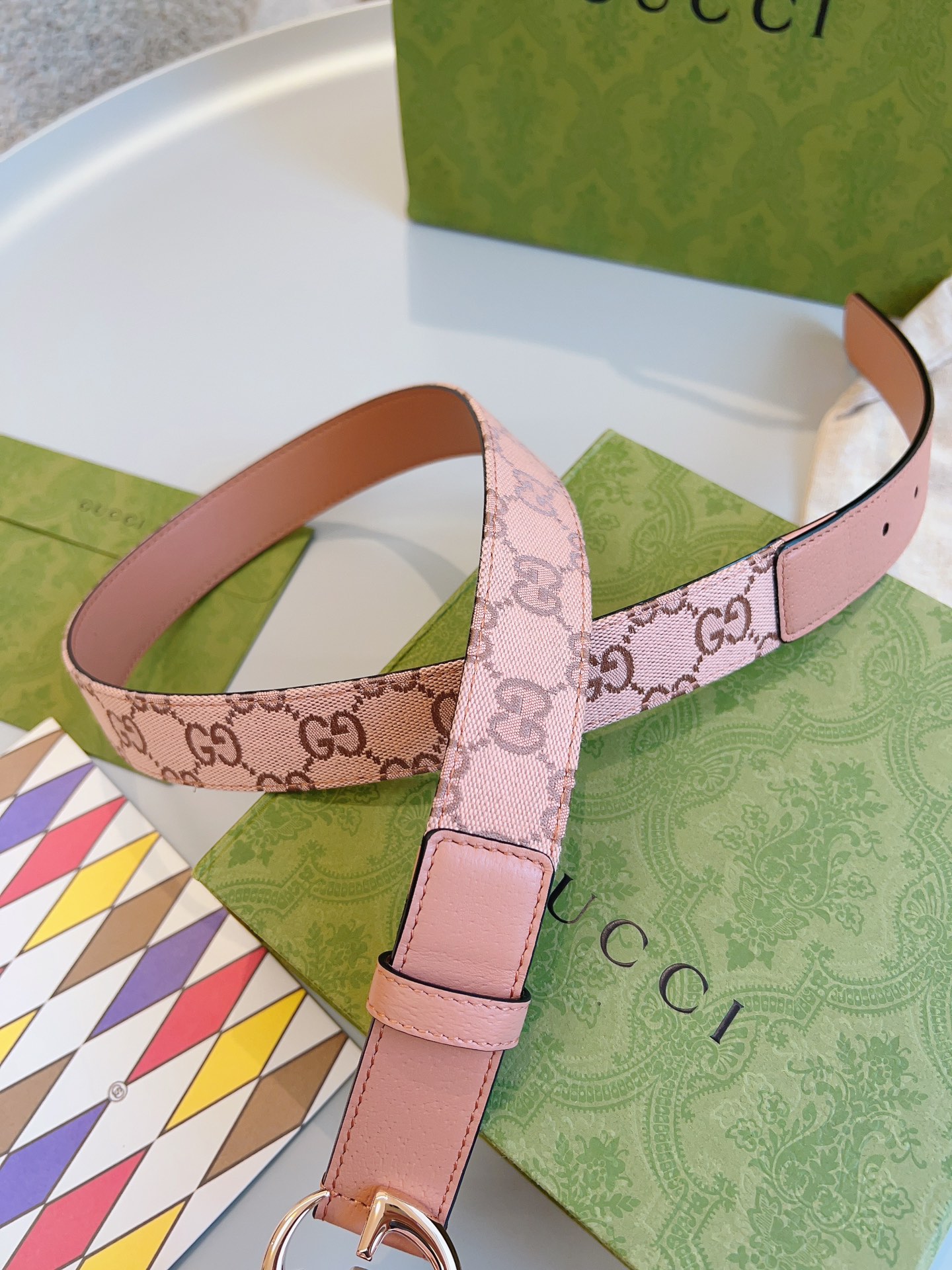 Bagsaaa Gvc*1 Pink Belt 3cm
