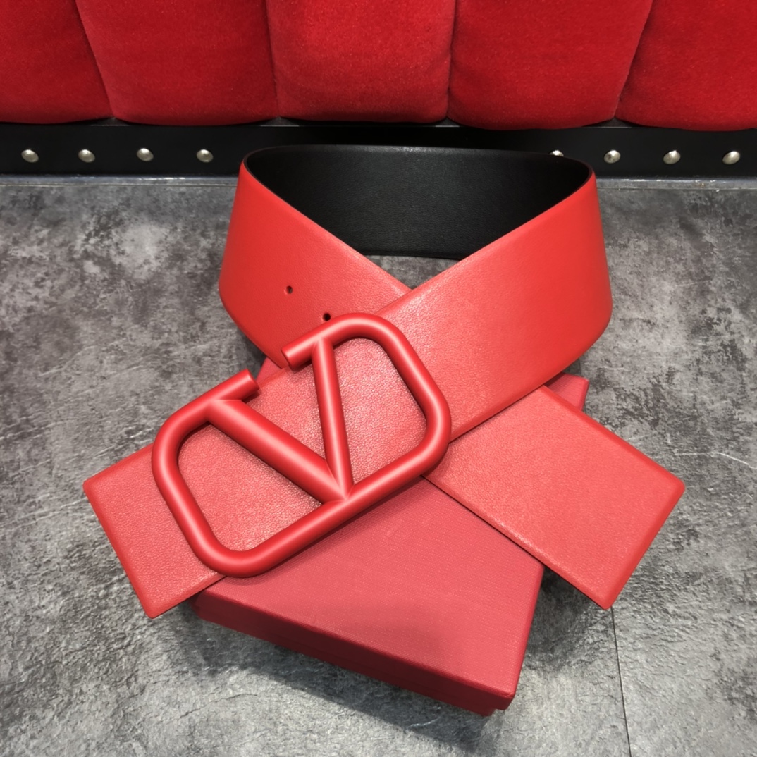 Bagsaaa Va1e*ntin0 VLogo Signature reversible belt 7cm