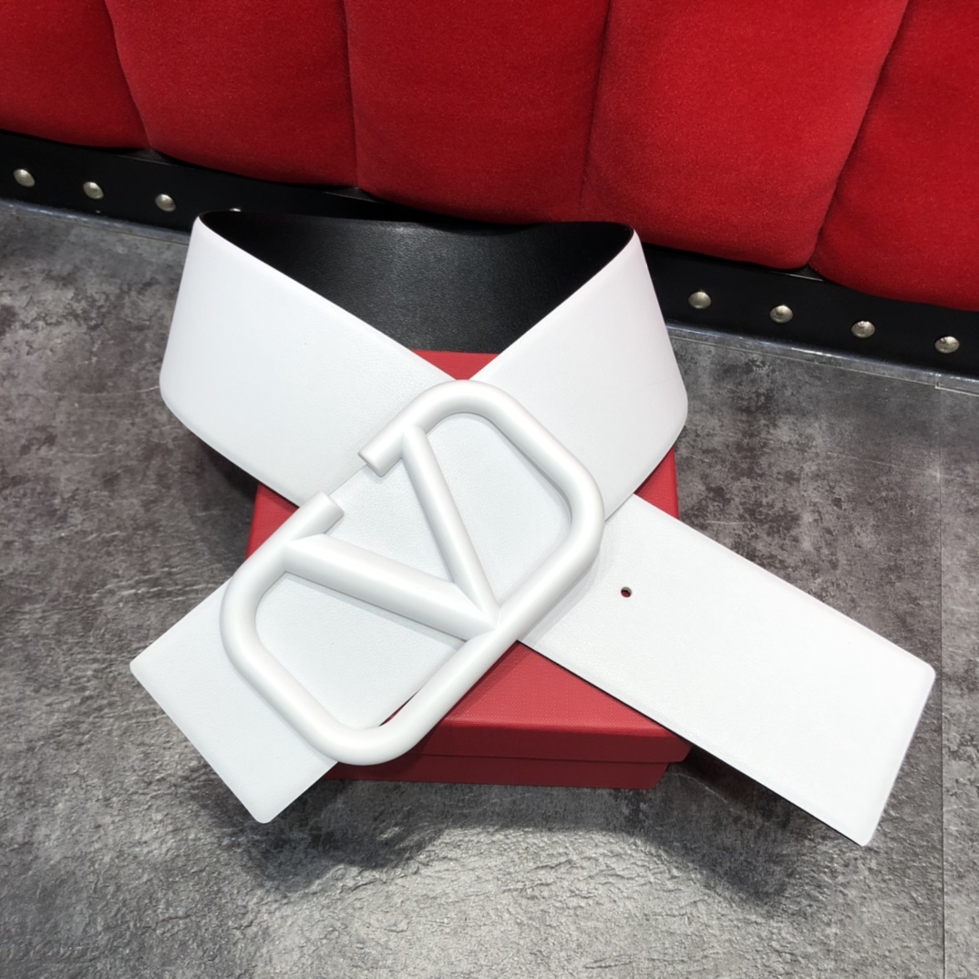 Bagsaaa Va1e*ntin0 VLogo Signature reversible belt 7cm