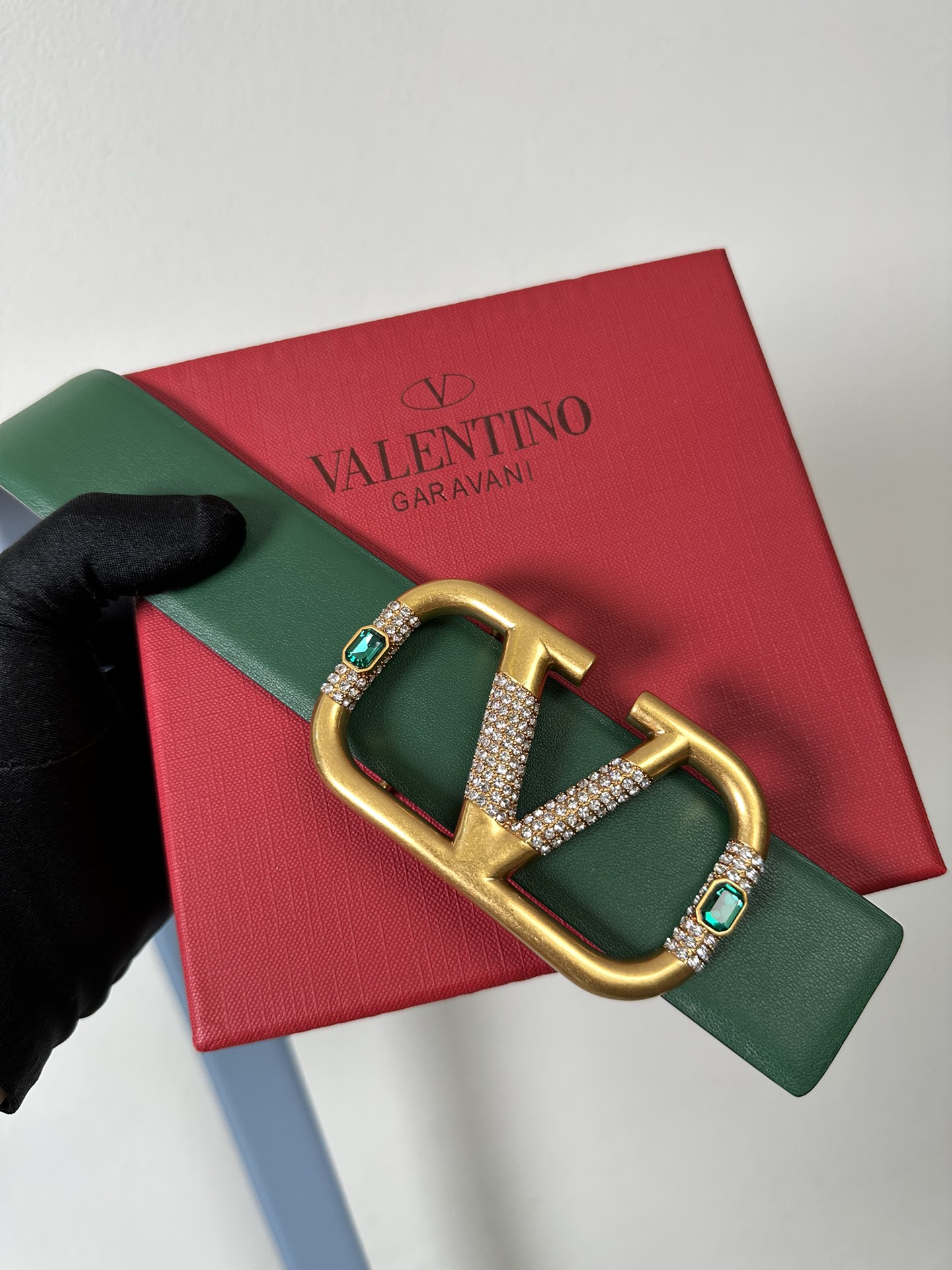 Bagsaaa Va1e*ntin0 Garavani VLogo Signature Green/Blue 4cm