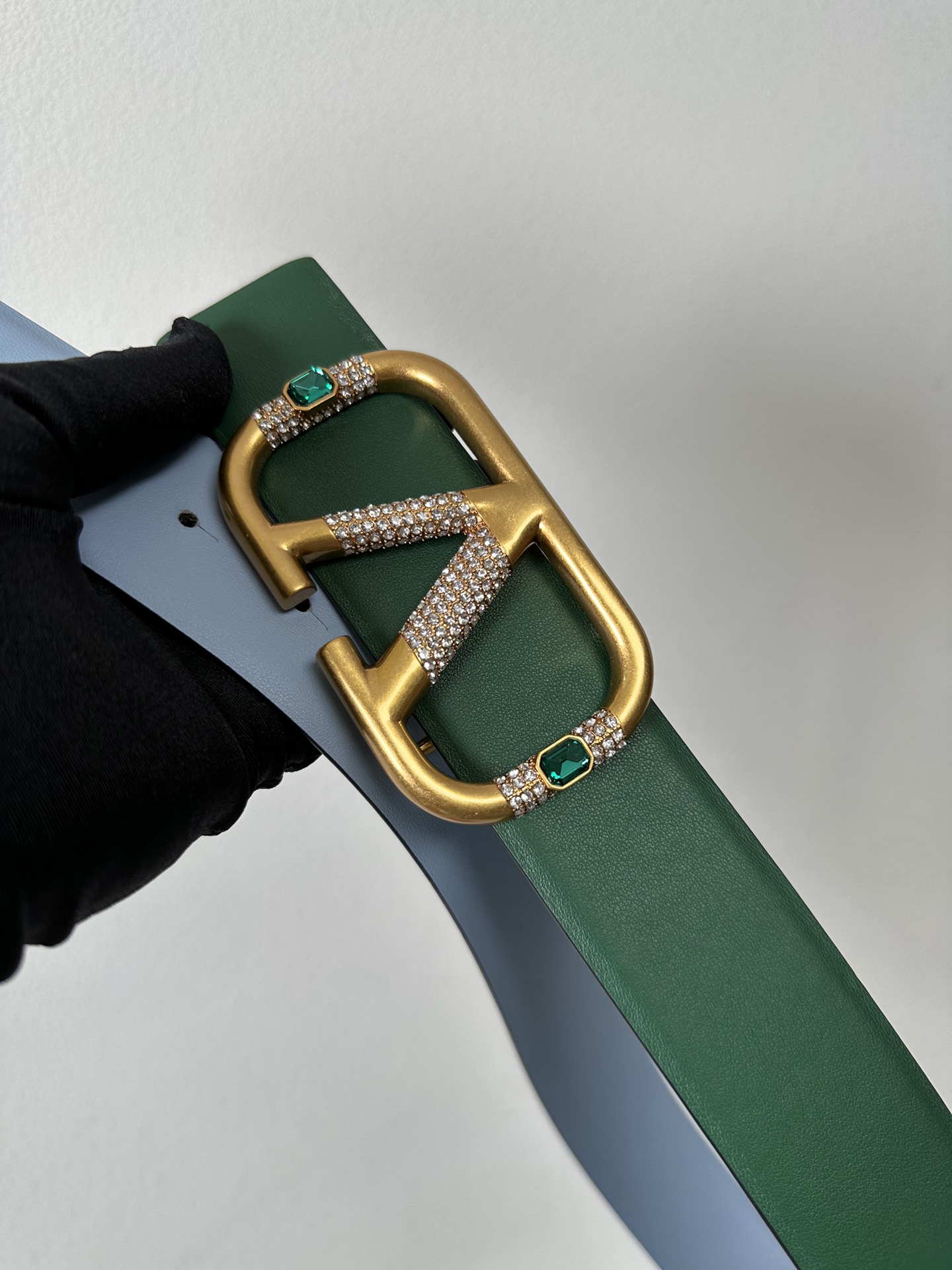 Bagsaaa Va1e*ntin0 Garavani VLogo Signature Green/Blue 4cm