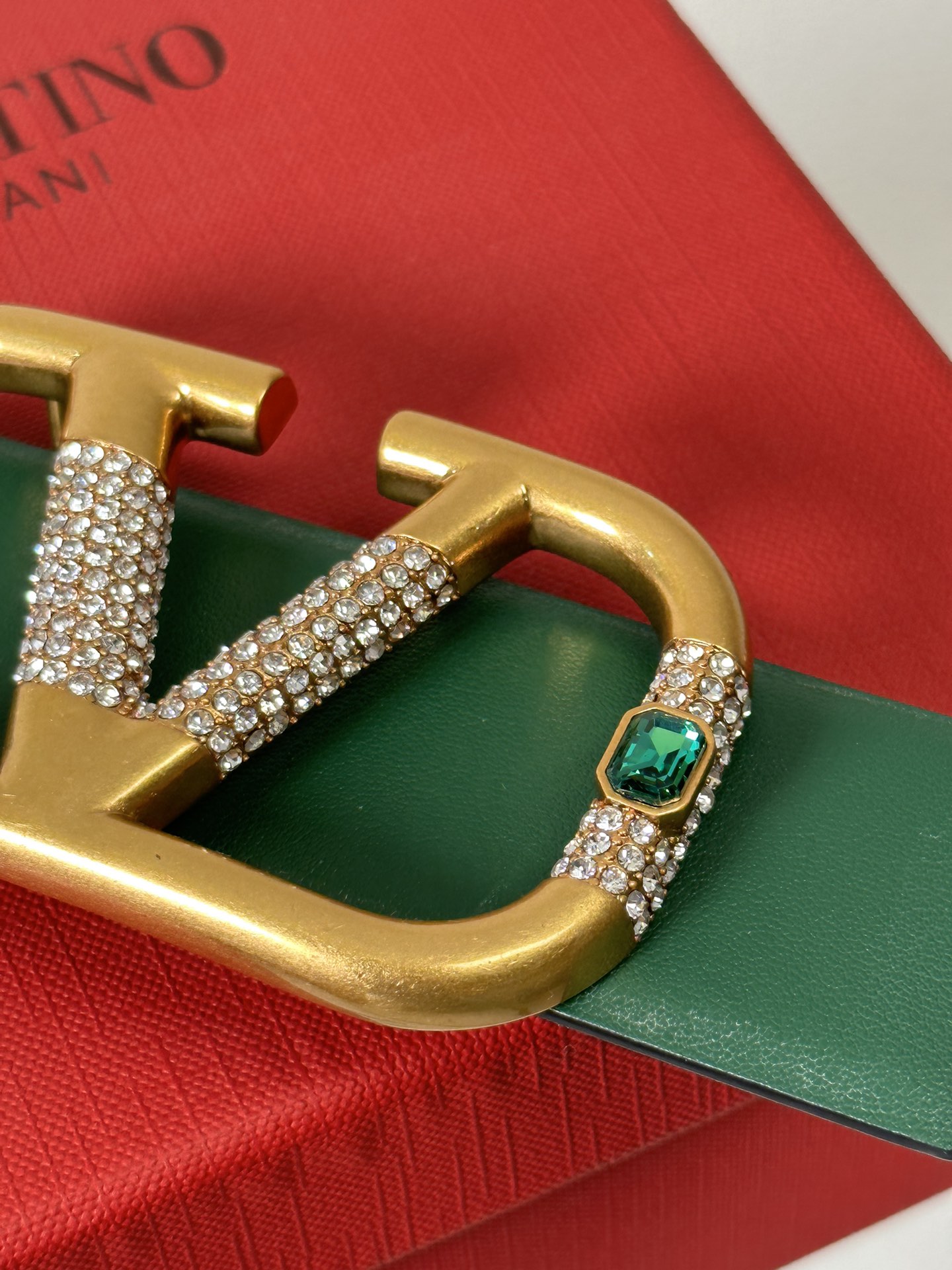 Bagsaaa Va1e*ntin0 Garavani VLogo Signature Green/Blue 4cm