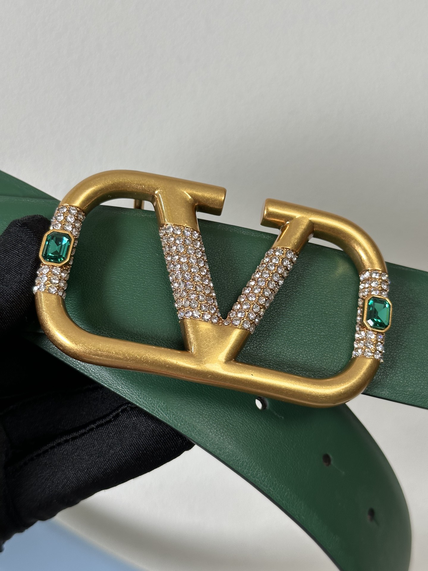 Bagsaaa Va1e*ntin0 Garavani VLogo Signature Green/Blue 4cm