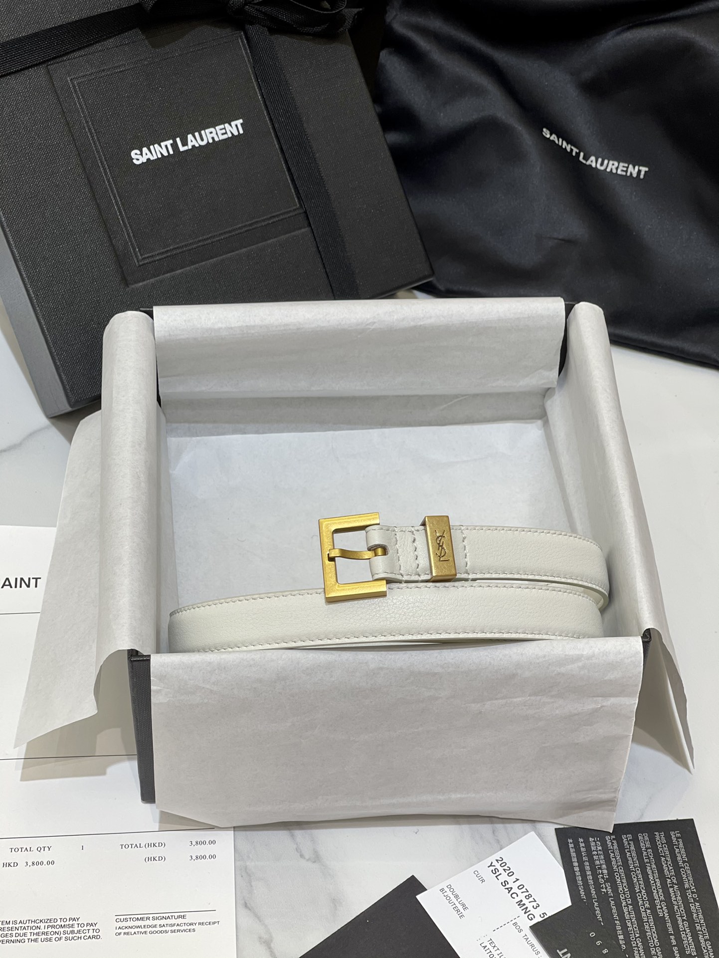 Bagsaaa Y51 White Belt 2cm
