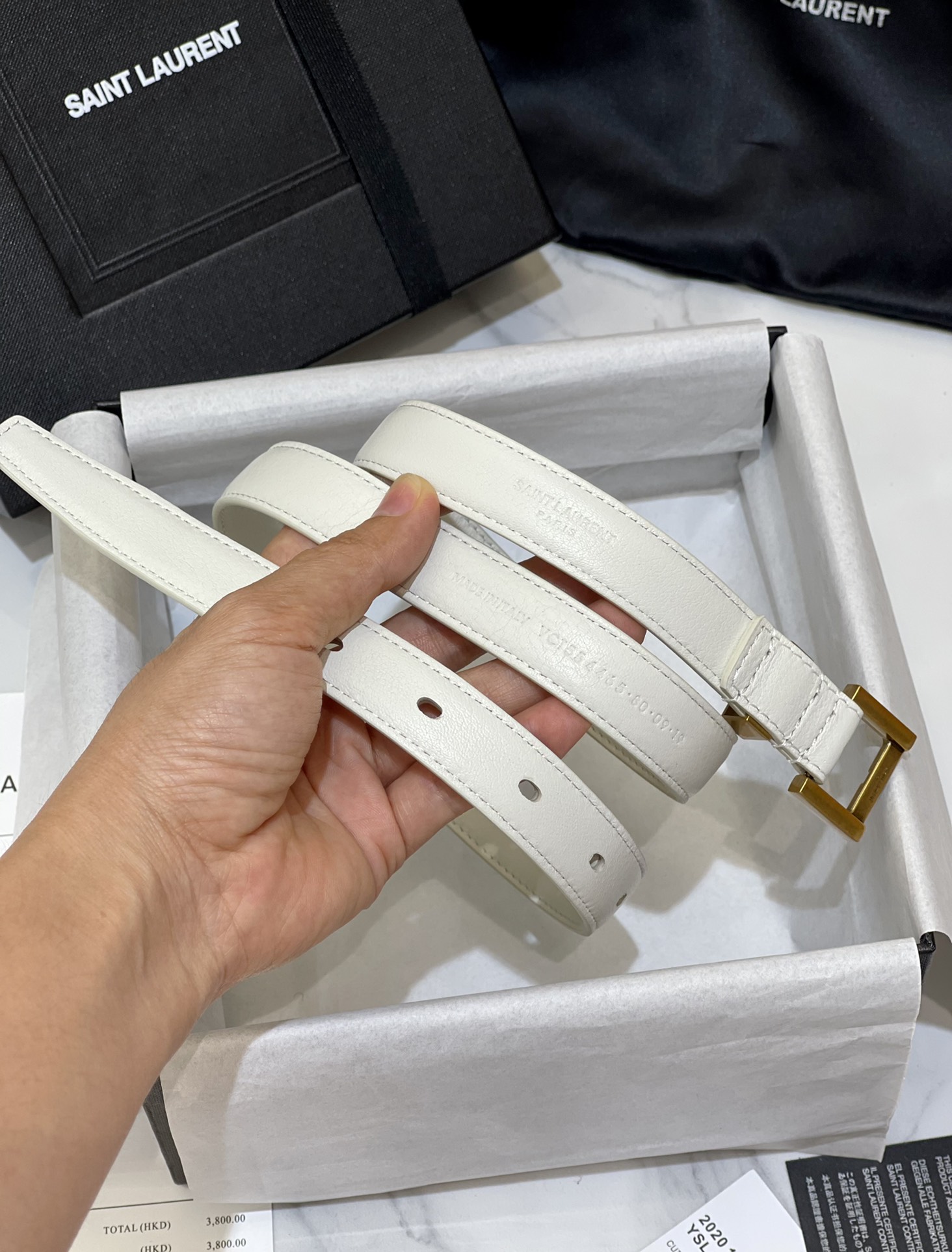 Bagsaaa Y51 White Belt 2cm