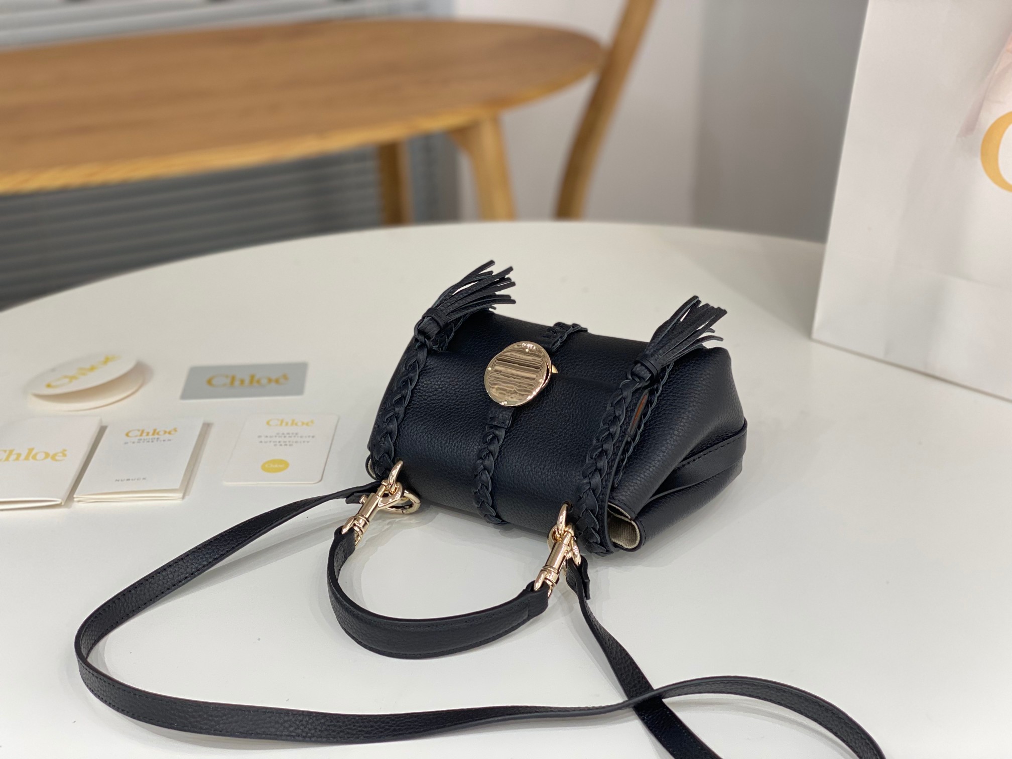 Bagsaaa Chloe Penelope Mini Black Bag - 22x14x9cm