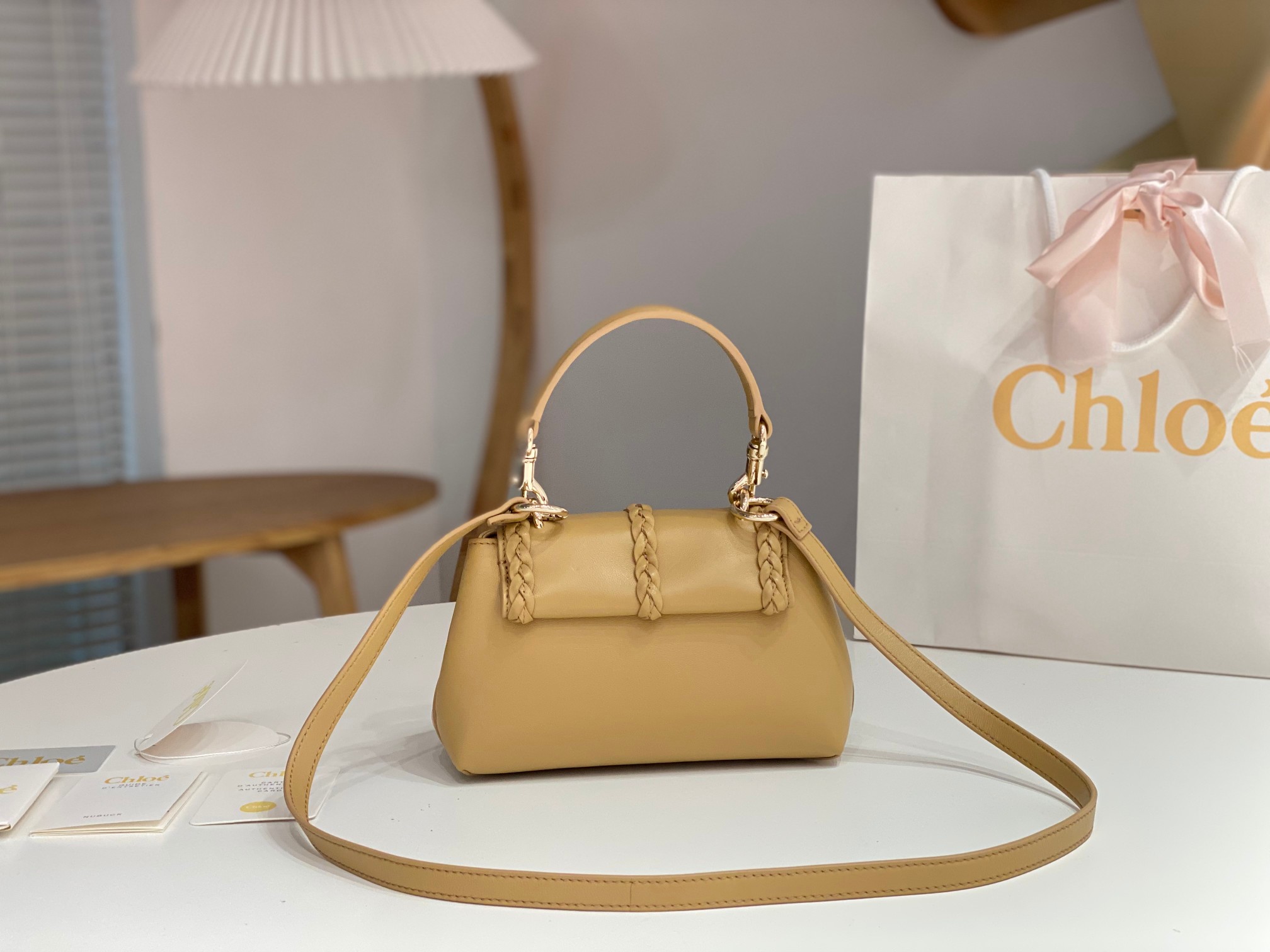 Bagsaaa Chloe Penelope Mini Yellow Bag - 22x14x9cm