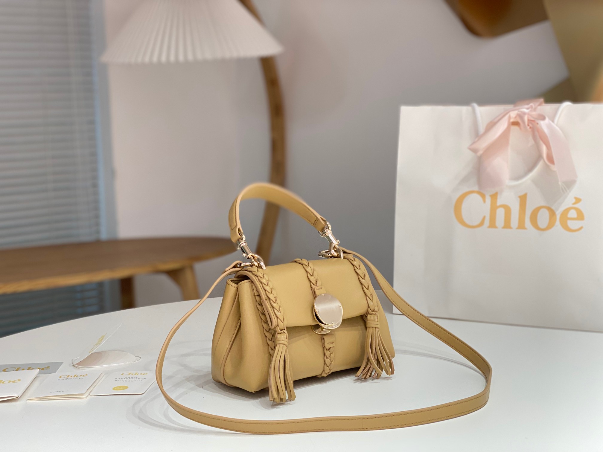 Bagsaaa Chloe Penelope Mini Yellow Bag - 22x14x9cm