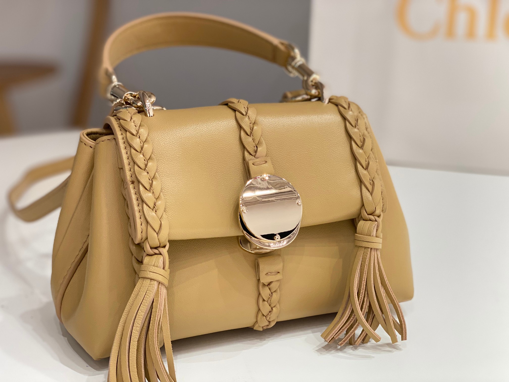 Bagsaaa Chloe Penelope Mini Yellow Bag - 22x14x9cm