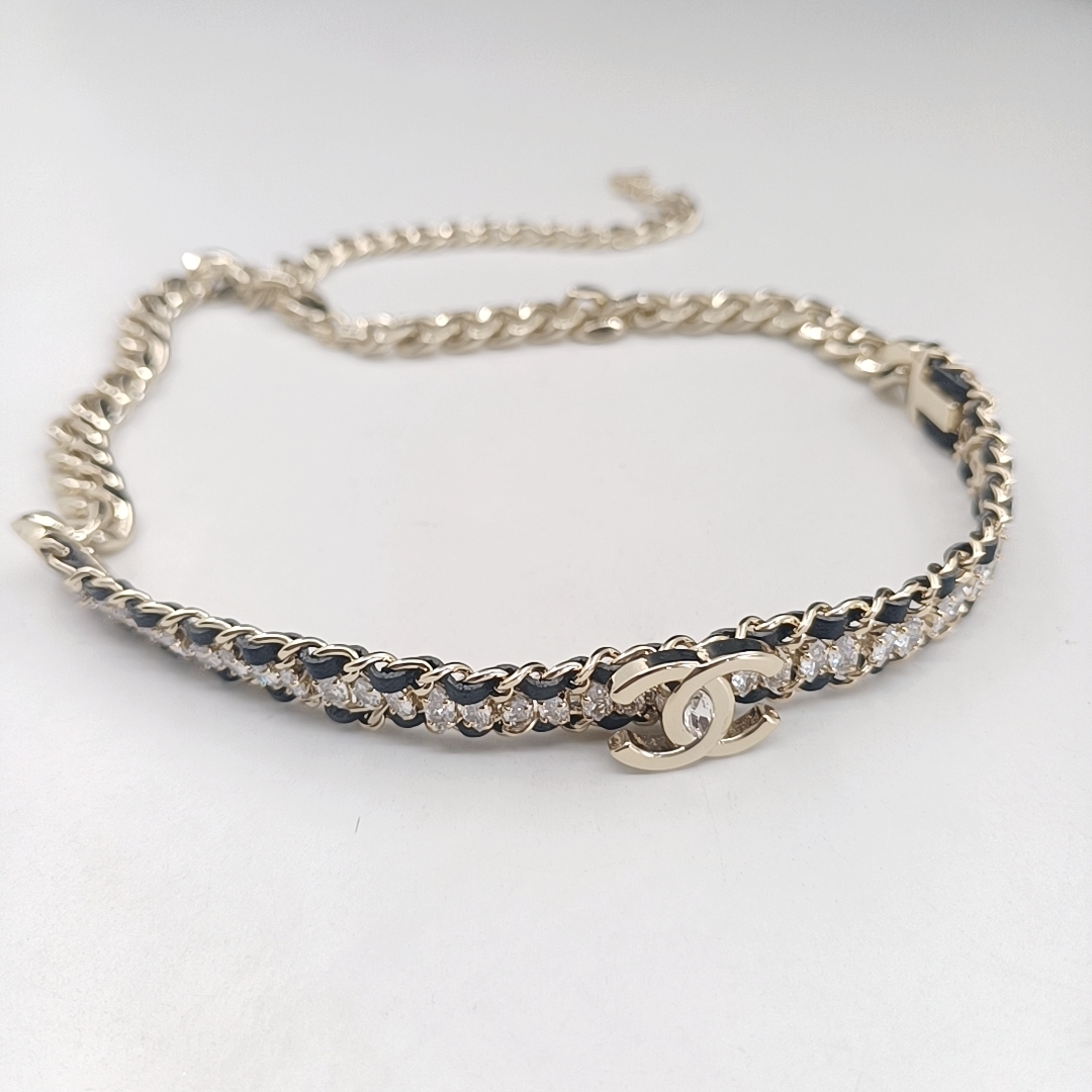 Bagsaaa Ch**el Gold and Black Bracelet